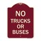 Signmission Designer Series No Trucks or Buses, Burgundy Heavy-Gauge Aluminum Sign, 24" x 18", BU-1824-23557 A-DES-BU-1824-23557 - alternate 1